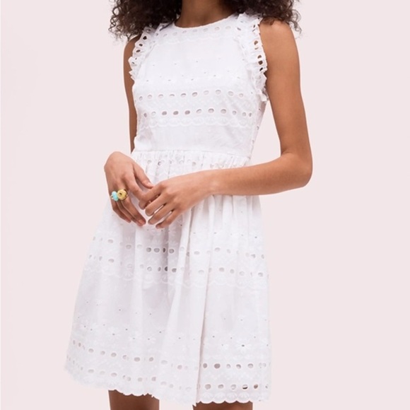 Kate Spade Casual Spade Eyelet Dress Size 6 - Picture 1 of 7